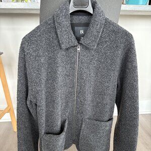 Banana Republic Wool Blend Sherpa Chore Coat - Gray - Medium